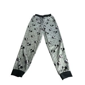 Cuddle Clones Pet Face Pajamas Australian Shepherd Dog Print Lounge Pants M